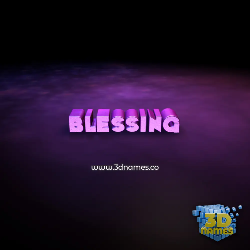 blessing in Big Purple style - 3D name wallpaper