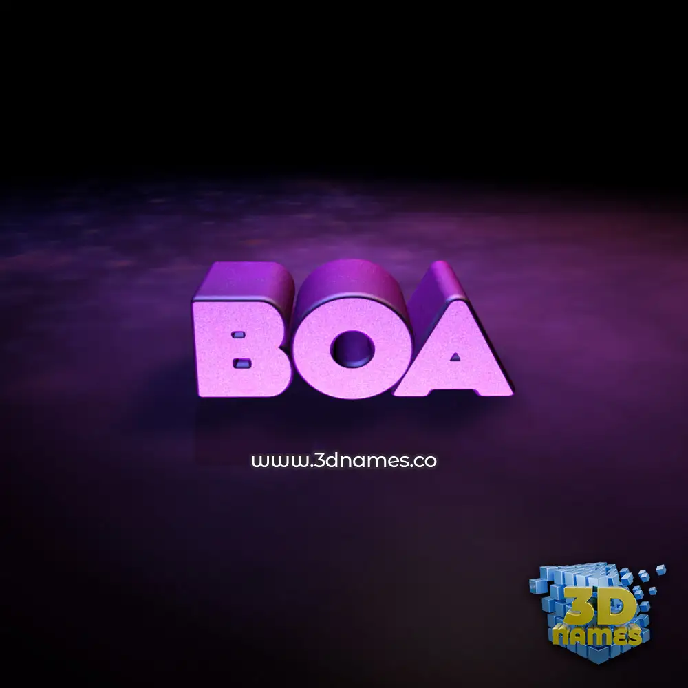 boa in Big Purple style - 3D name wallpaper