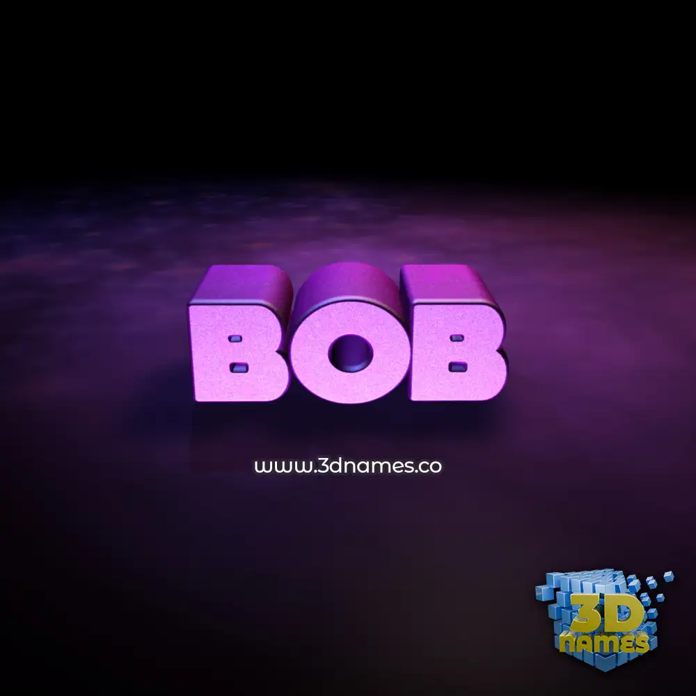 bob in Big Purple style - 3D name wallpaper