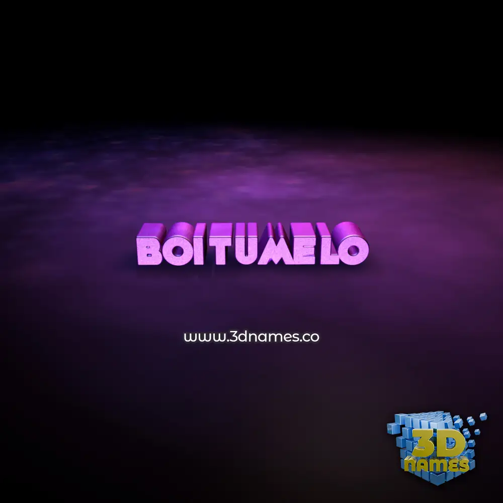 boitumelo in Big Purple style - 3D name wallpaper