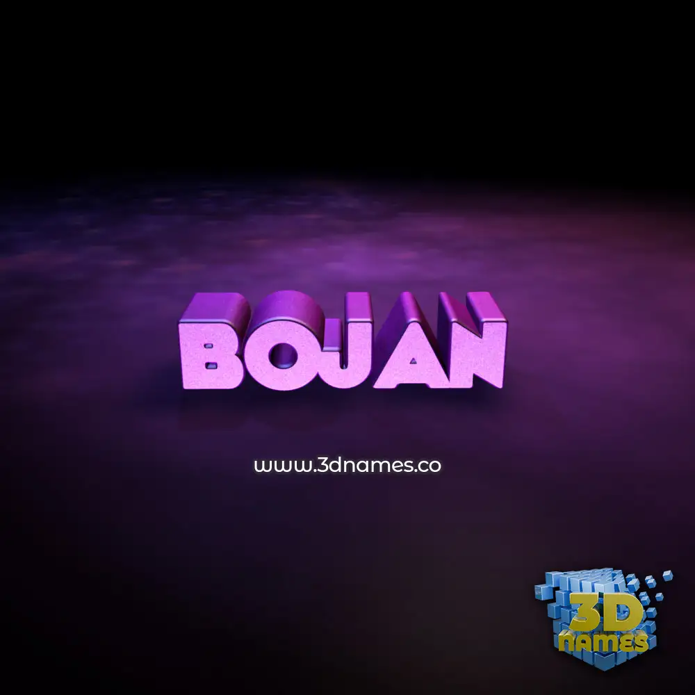 bojan in Big Purple style - 3D name wallpaper