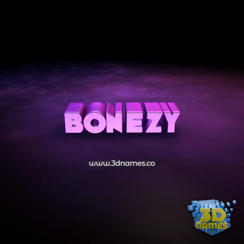 bonezy in Big Purple style - 3D name wallpaper