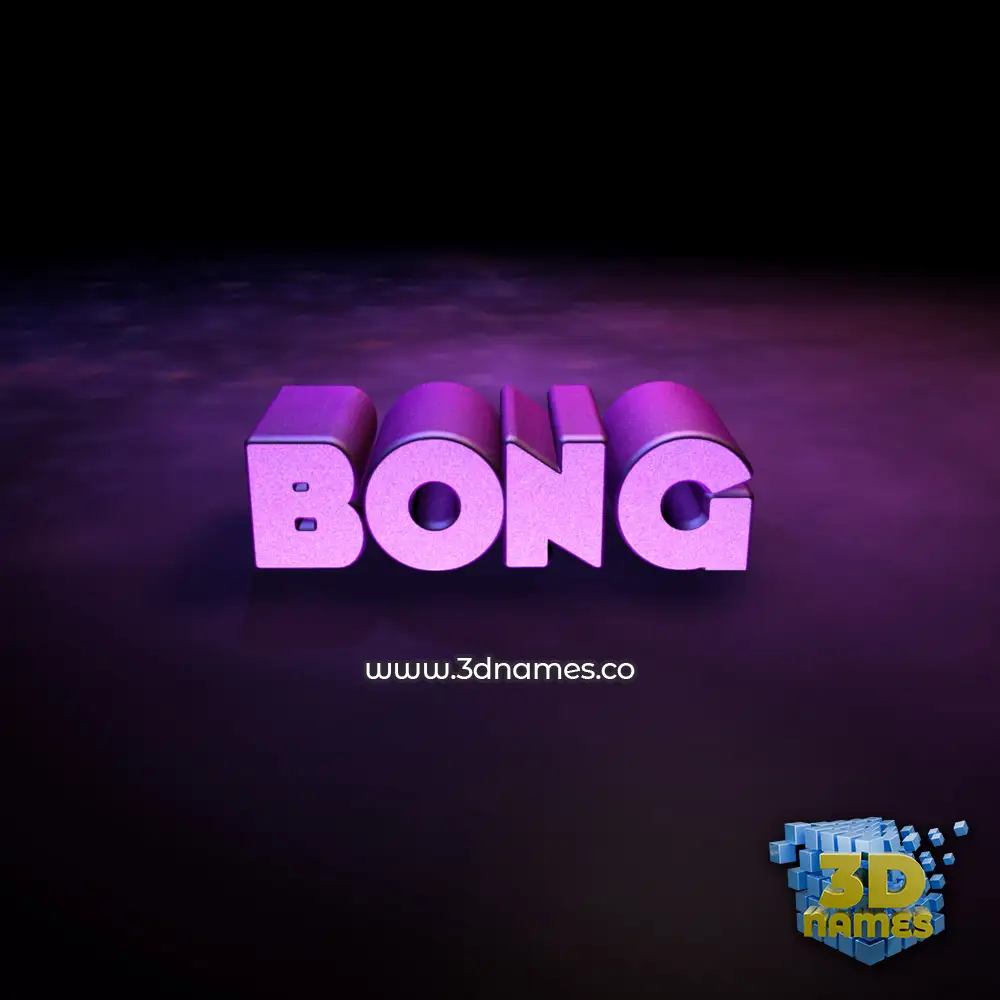 bong in Big Purple style - 3D name wallpaper
