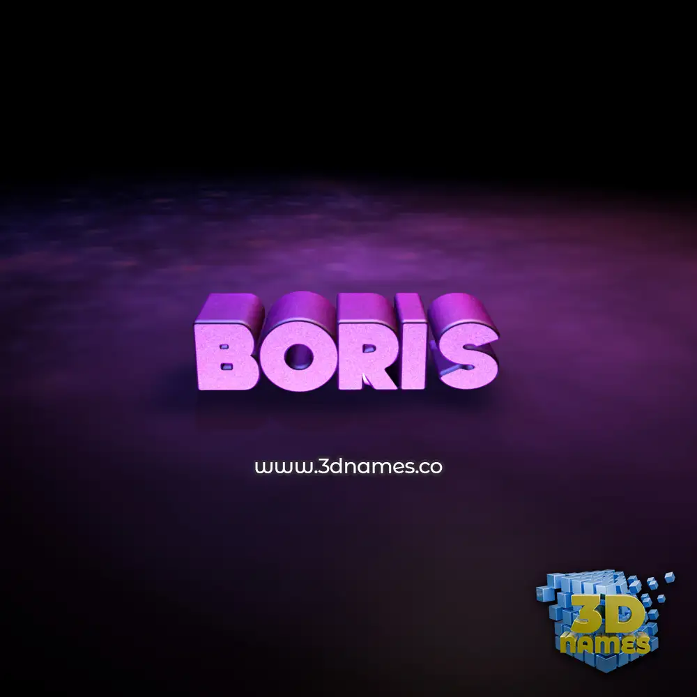 boris in Big Purple style - 3D name wallpaper