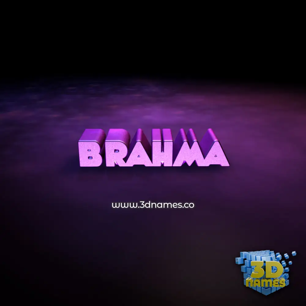 brahma in Big Purple style - 3D name wallpaper
