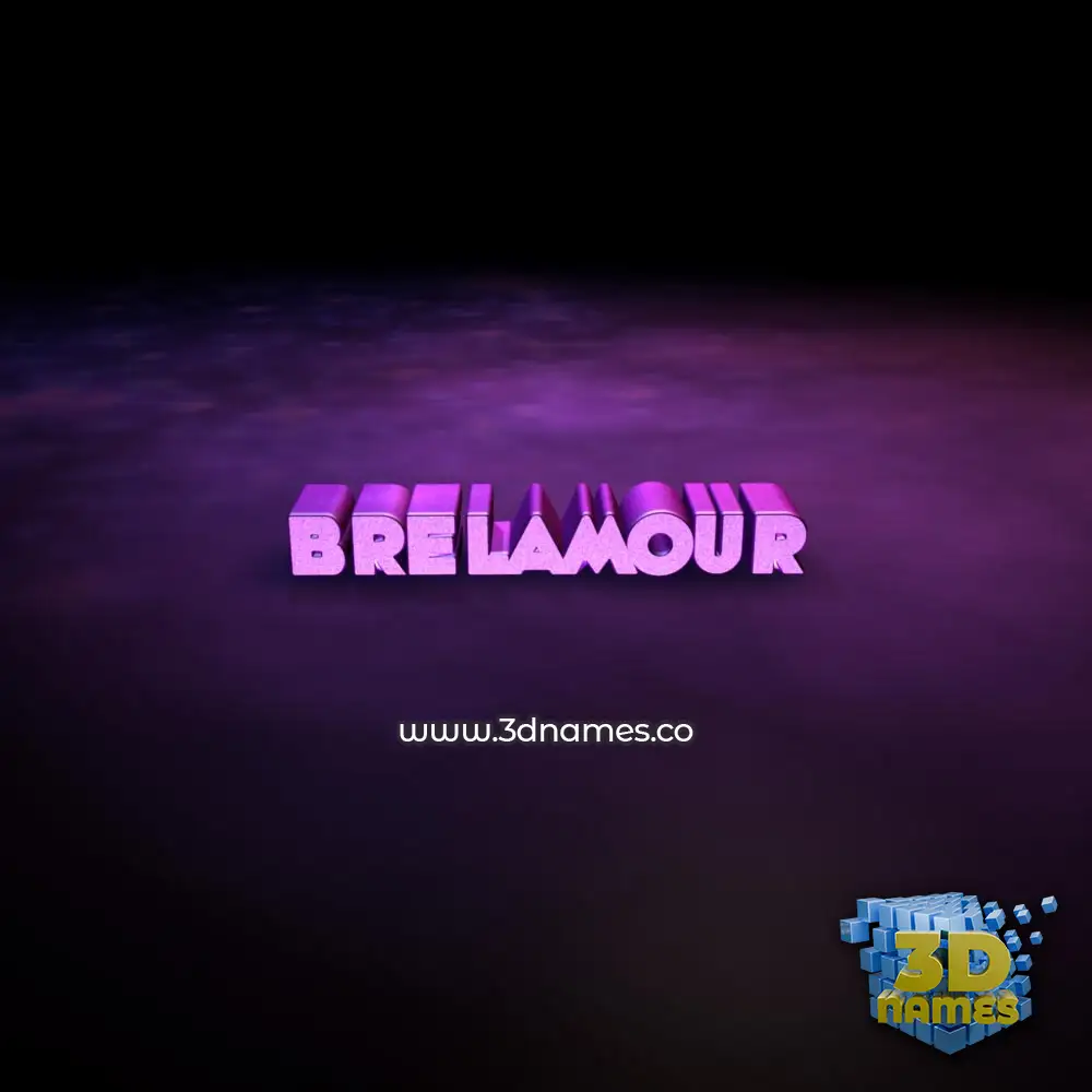 brelamour in Big Purple style - 3D name wallpaper
