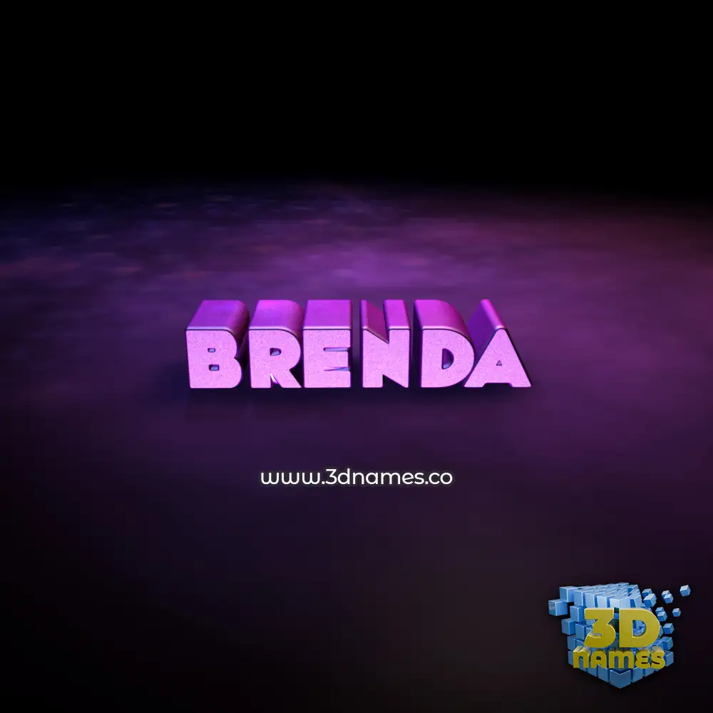 brenda in Big Purple style - 3D name wallpaper