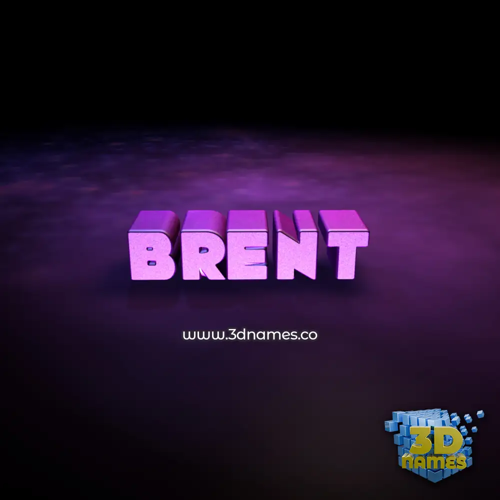 brent in Big Purple style - 3D name wallpaper