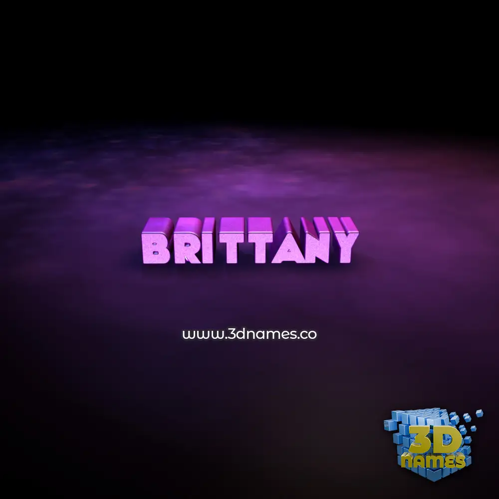brittany in Big Purple style - 3D name wallpaper