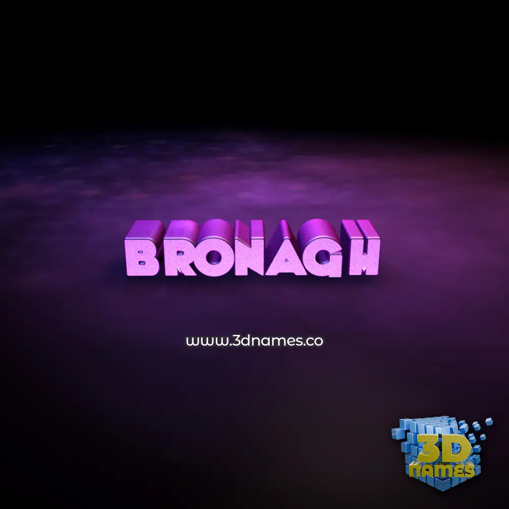 bronagh in Big Purple style - 3D name wallpaper