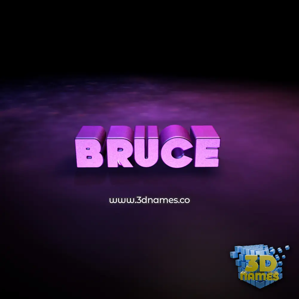 bruce in Big Purple style - 3D name wallpaper