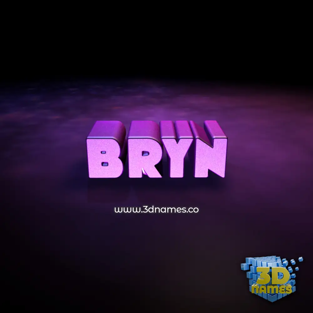 bryn in Big Purple style - 3D name wallpaper