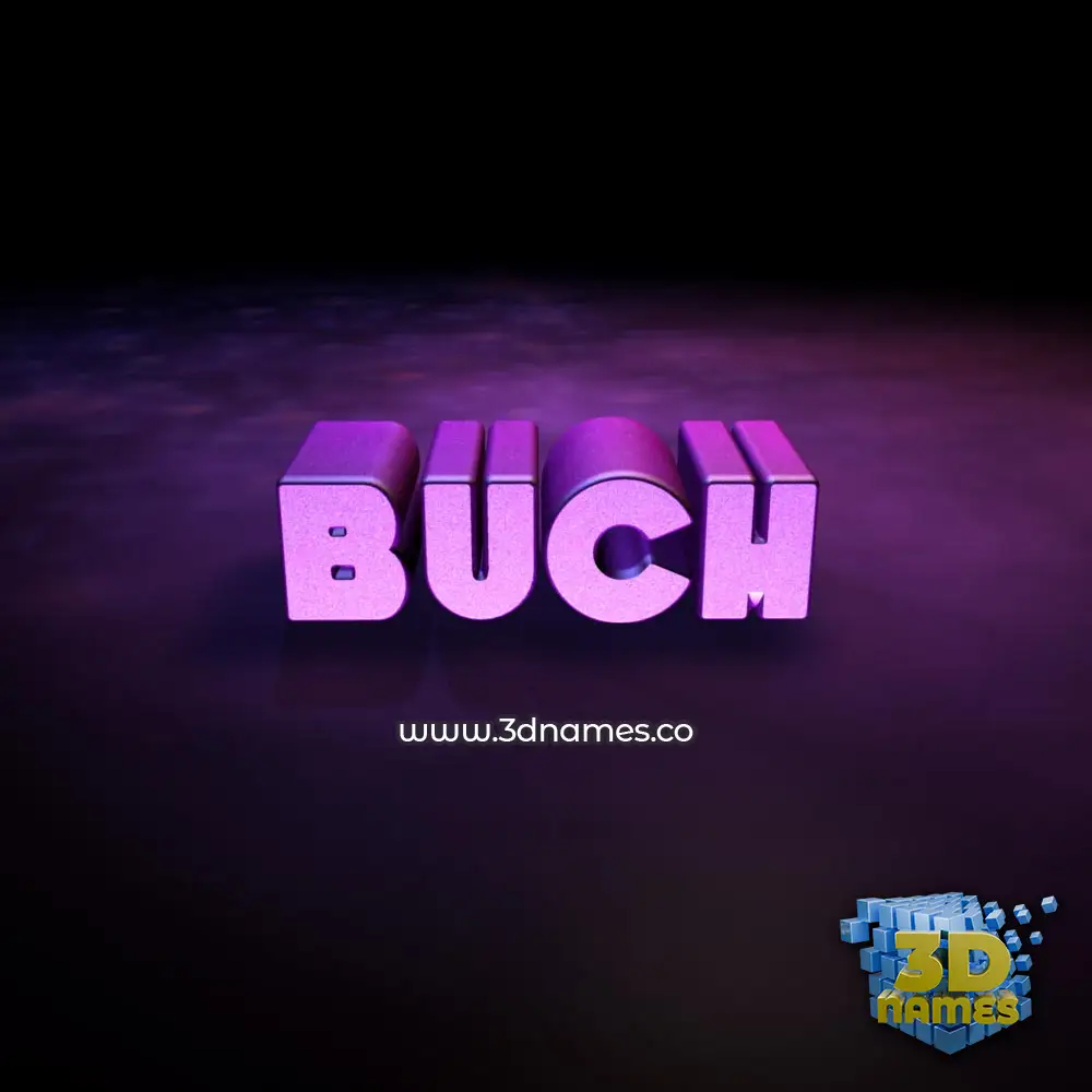 buch in Big Purple style - 3D name wallpaper