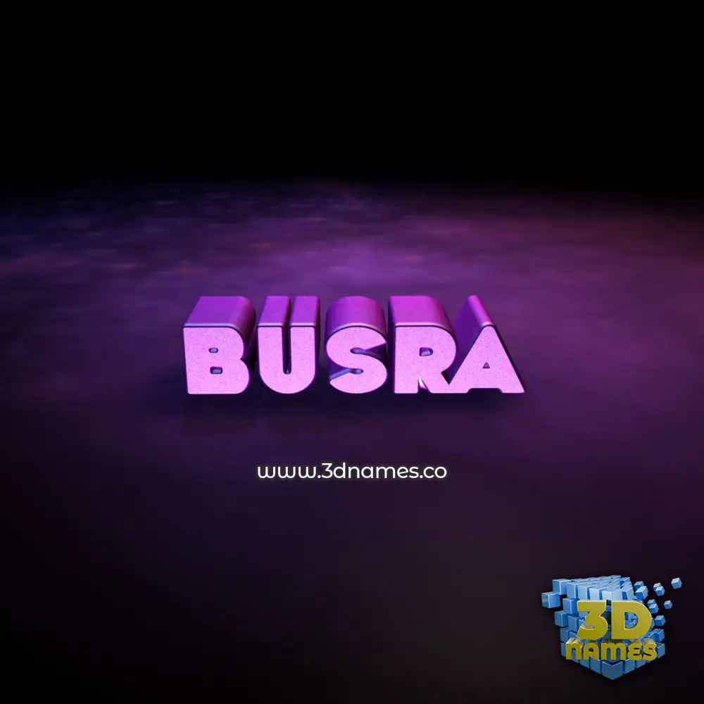busra in Big Purple style - 3D name wallpaper