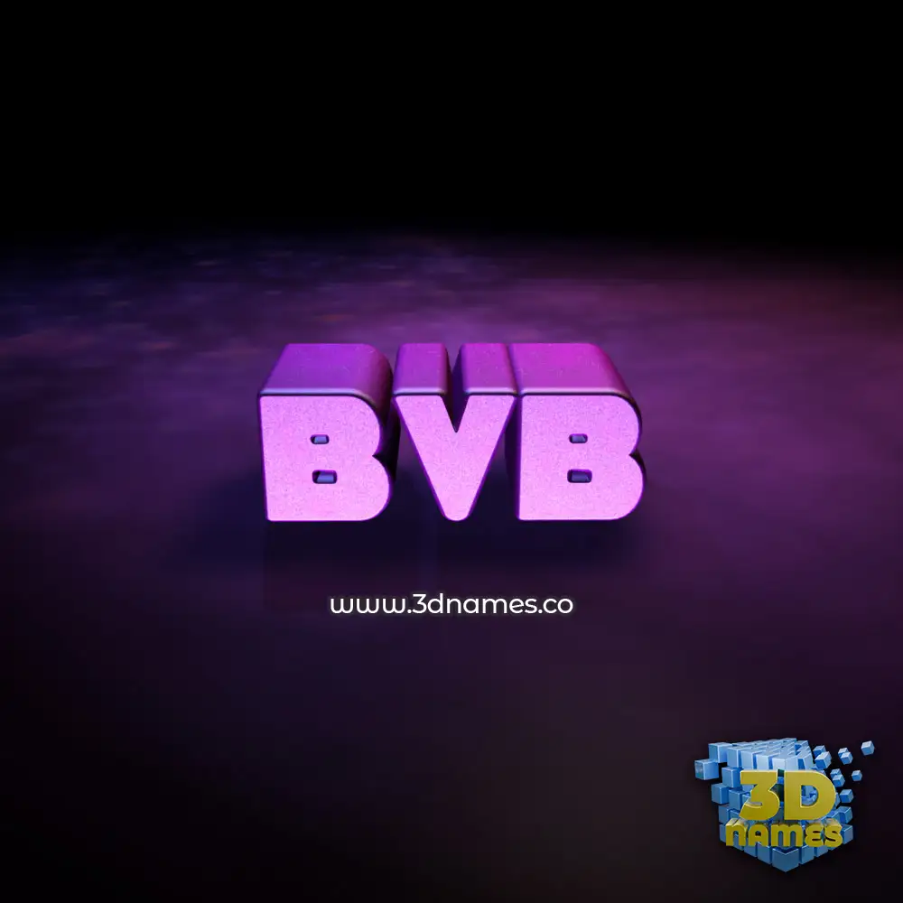 bvb in Big Purple style - 3D name wallpaper