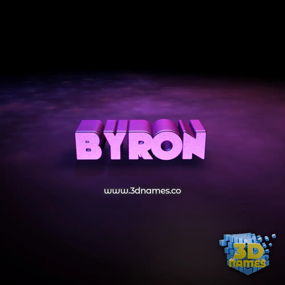 byron in Big Purple style - 3D name wallpaper