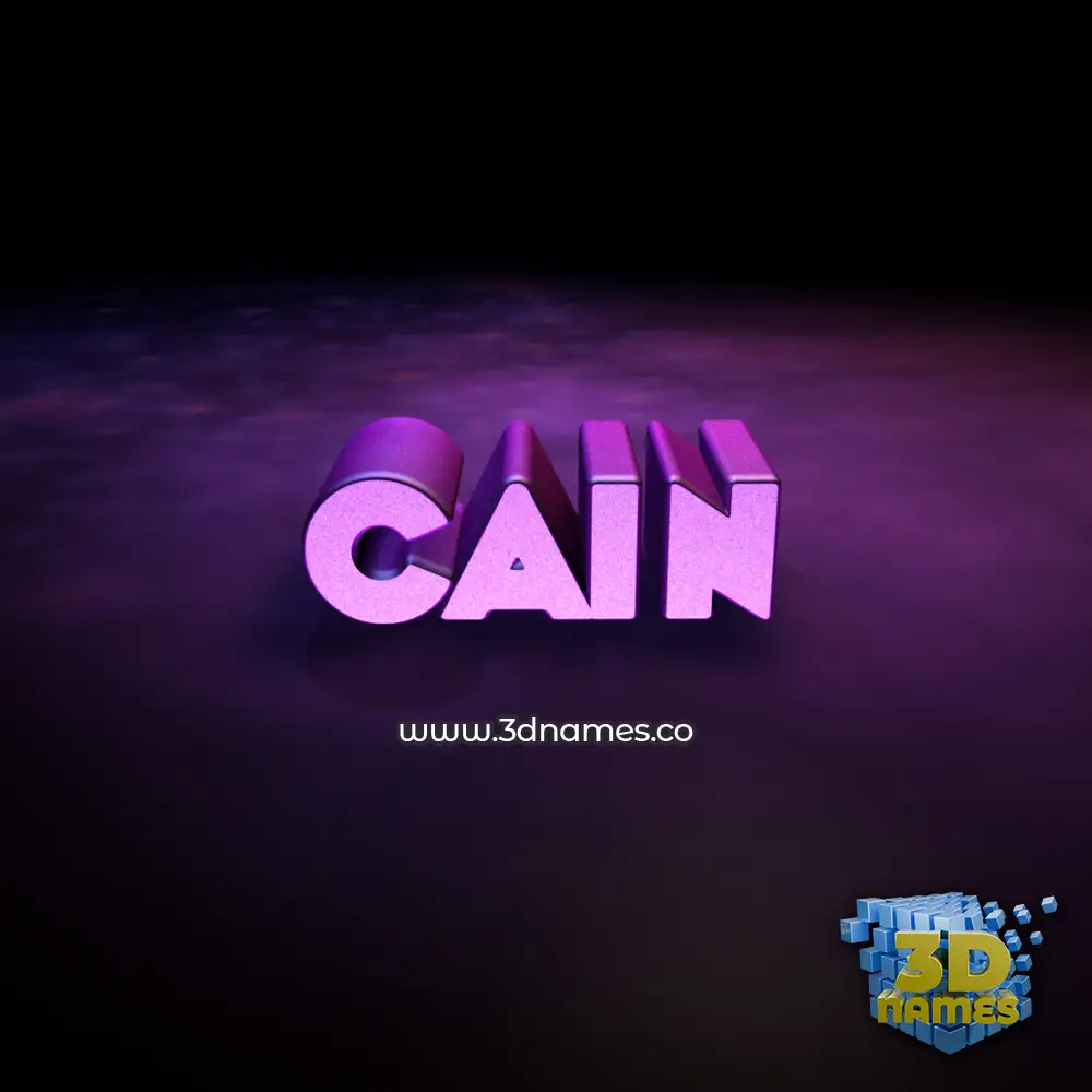 cain in Big Purple style - 3D name wallpaper