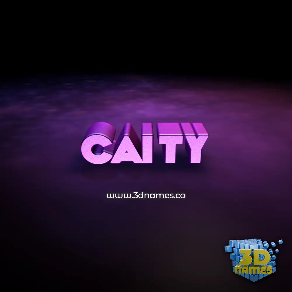 caity in Big Purple style - 3D name wallpaper