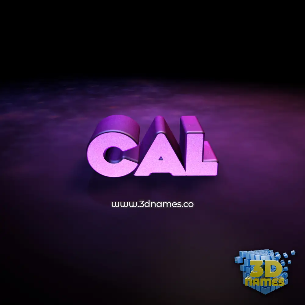 cal in Big Purple style - 3D name wallpaper
