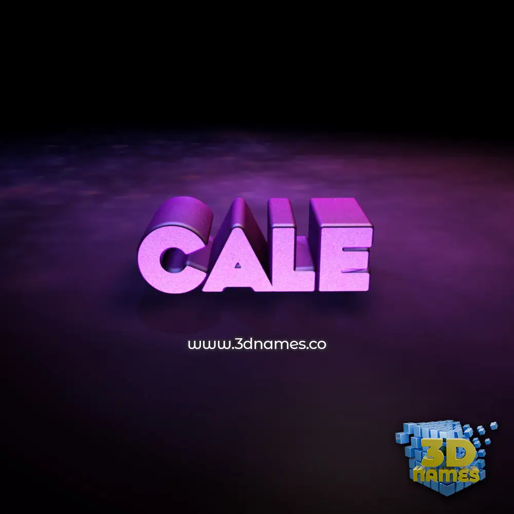 cale in Big Purple style - 3D name wallpaper