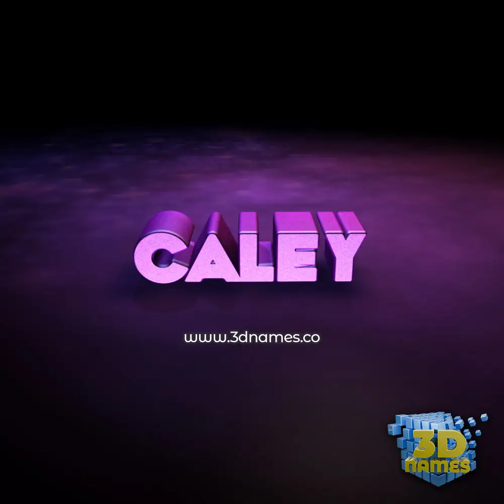 caley in Big Purple style - 3D name wallpaper