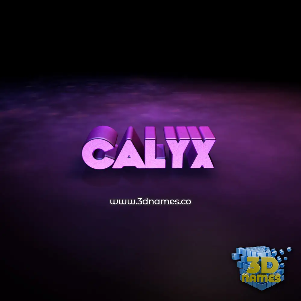 calyx in Big Purple style - 3D name wallpaper