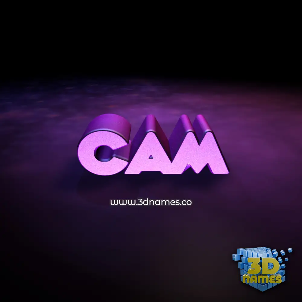 cam in Big Purple style - 3D name wallpaper
