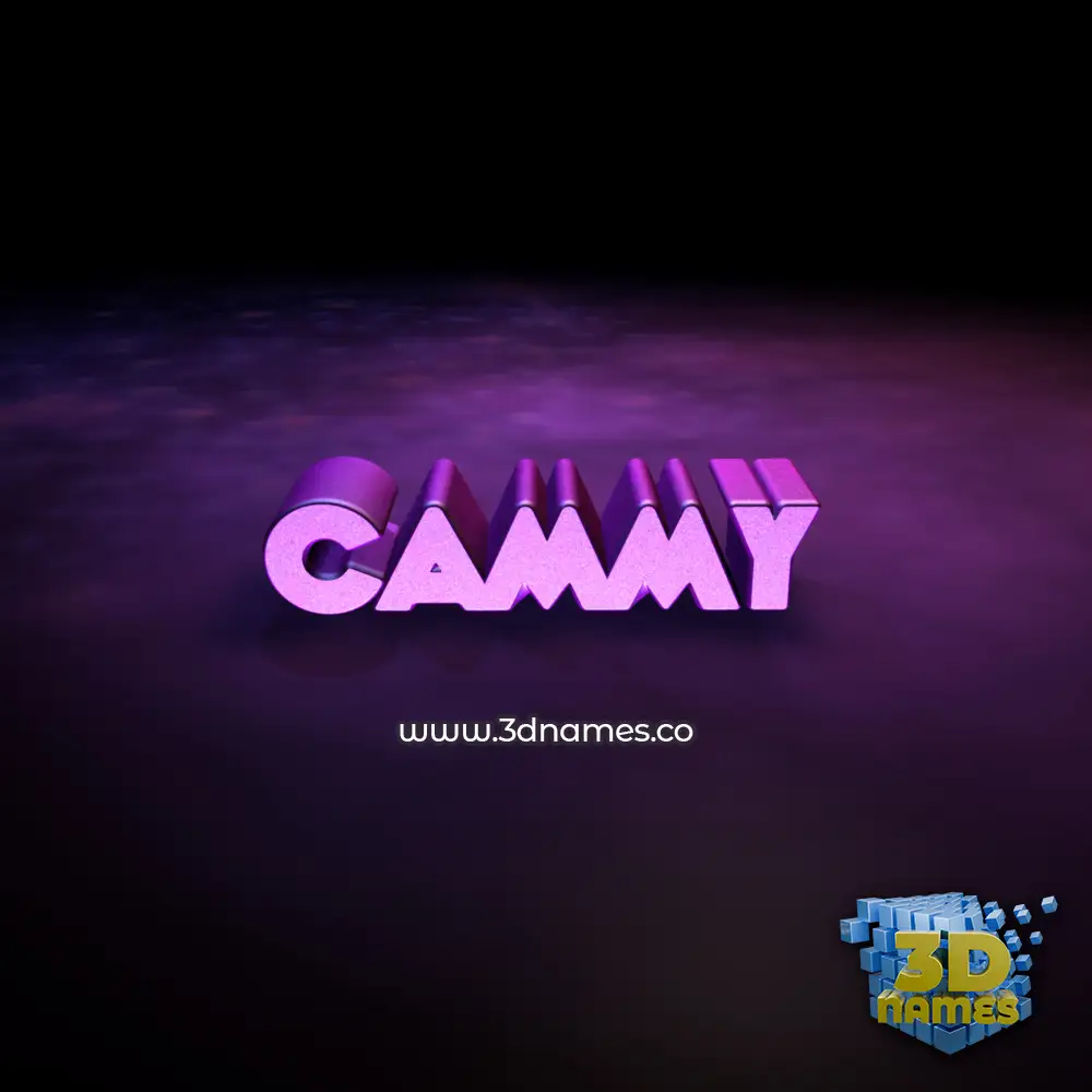 cammy in Big Purple style - 3D name wallpaper