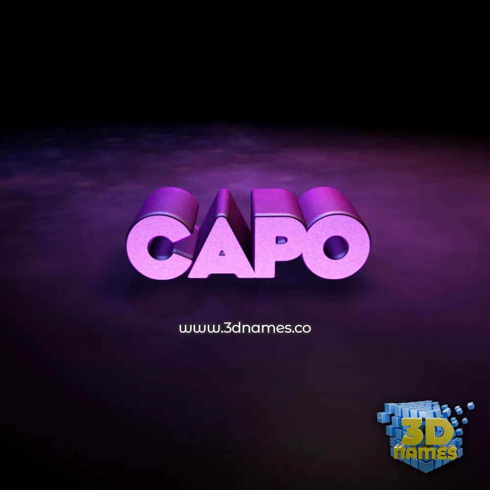 capo in Big Purple style - 3D name wallpaper
