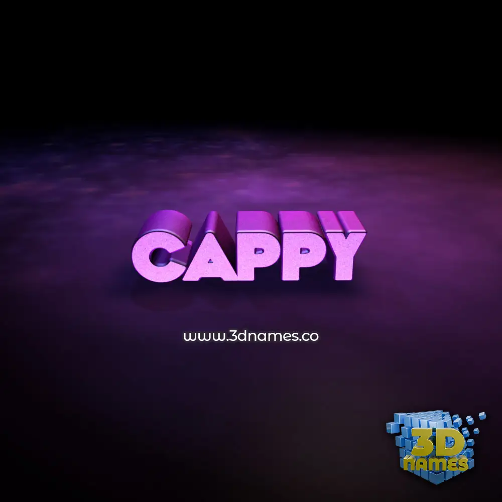 cappy in Big Purple style - 3D name wallpaper
