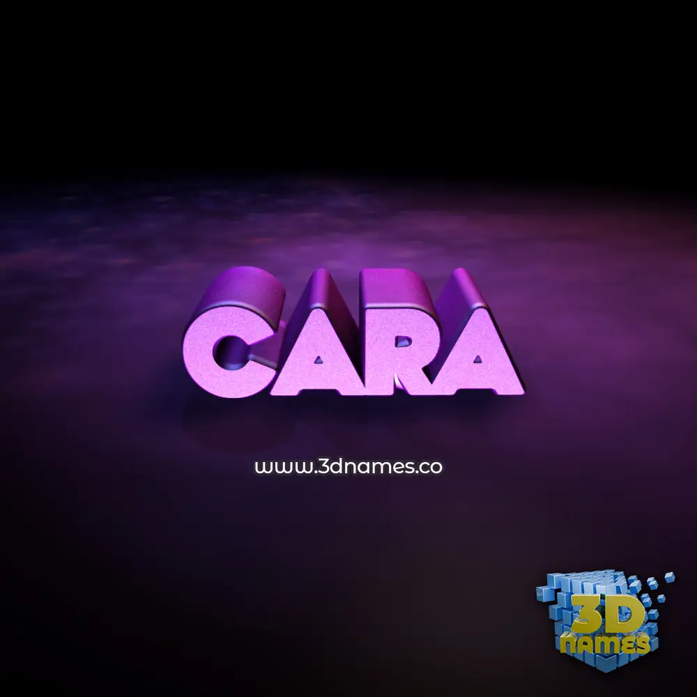 cara in Big Purple style - 3D name wallpaper