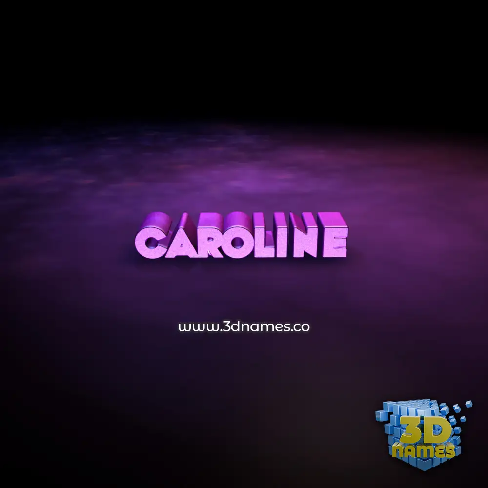 caroline in Big Purple style - 3D name wallpaper