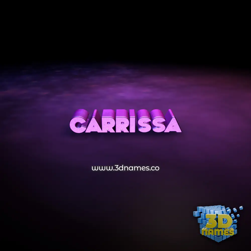 carrissa in Big Purple style - 3D name wallpaper