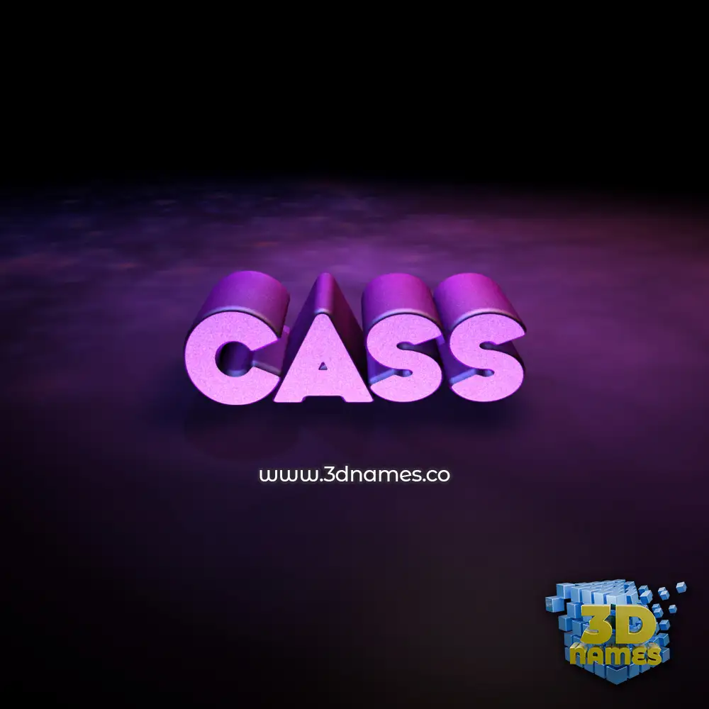 cass in Big Purple style - 3D name wallpaper