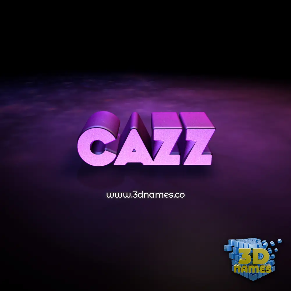 cazz in Big Purple style - 3D name wallpaper