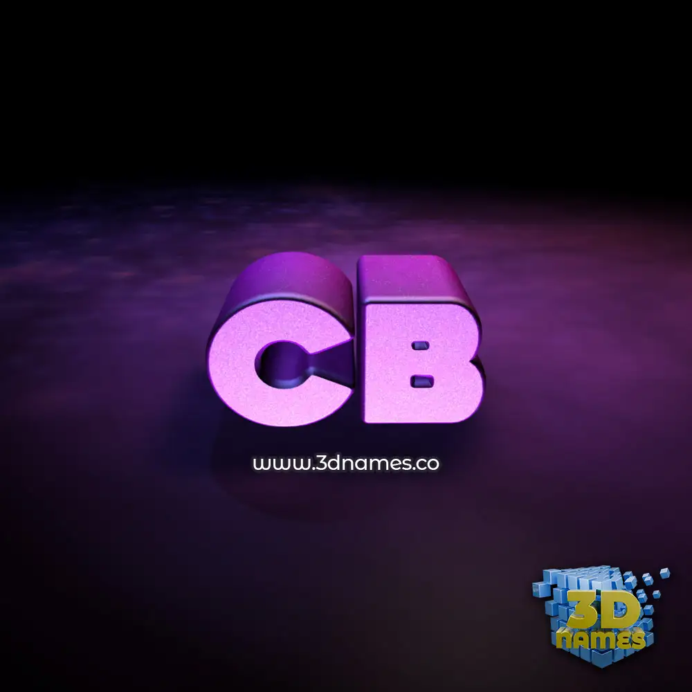 cb in Big Purple style - 3D name wallpaper