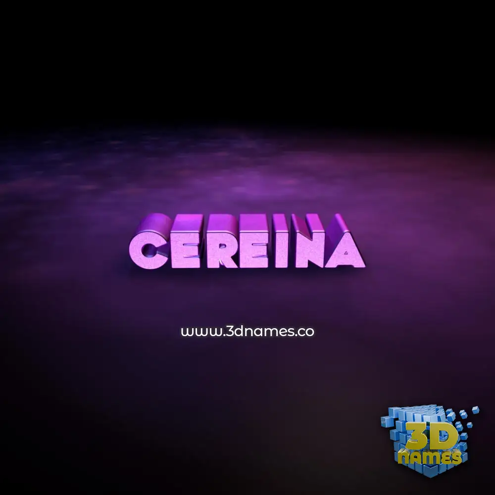 cereina in Big Purple style - 3D name wallpaper