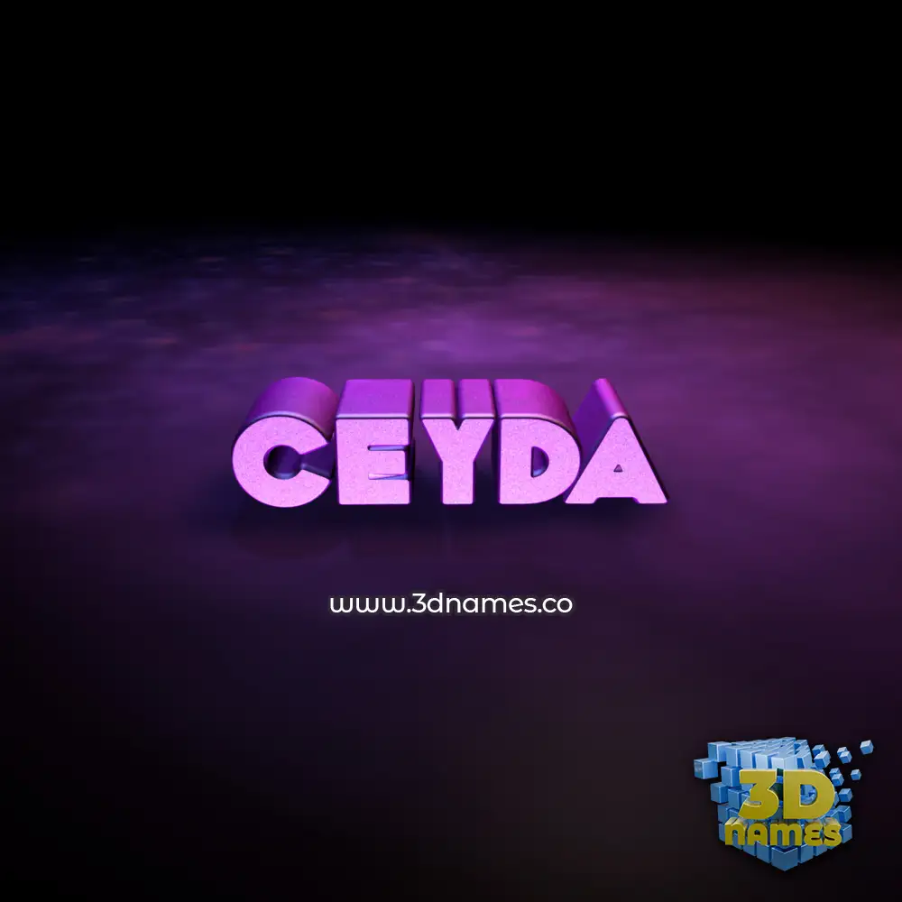ceyda in Big Purple style - 3D name wallpaper