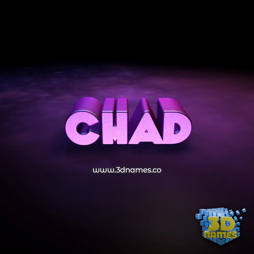 chad in Big Purple style - 3D name wallpaper
