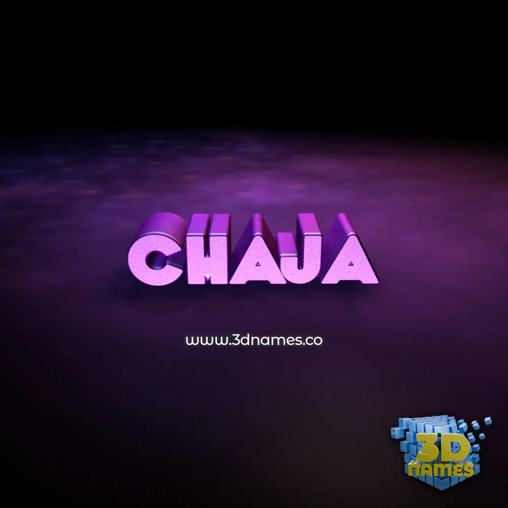 chaja in Big Purple style - 3D name wallpaper