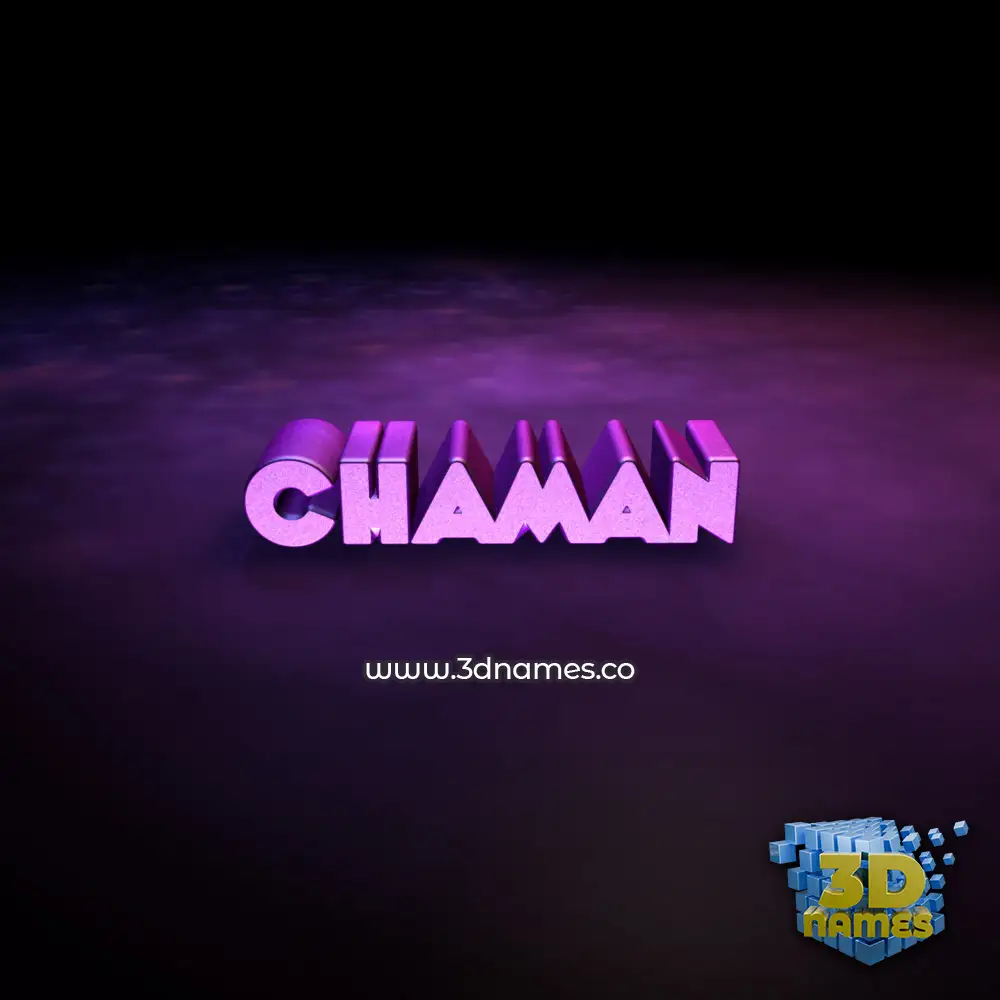 chaman in Big Purple style - 3D name wallpaper