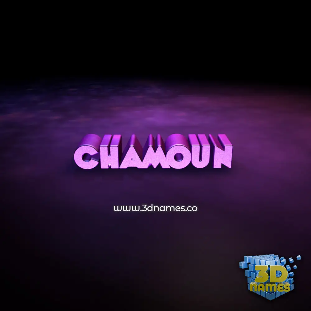 chamoun in Big Purple style - 3D name wallpaper