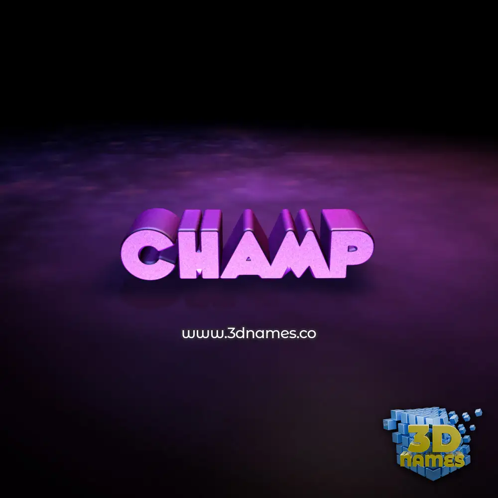 champ in Big Purple style - 3D name wallpaper