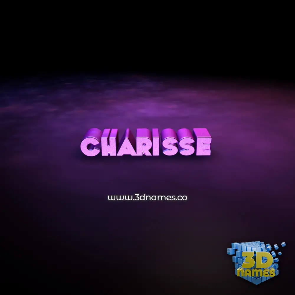 charisse in Big Purple style - 3D name wallpaper