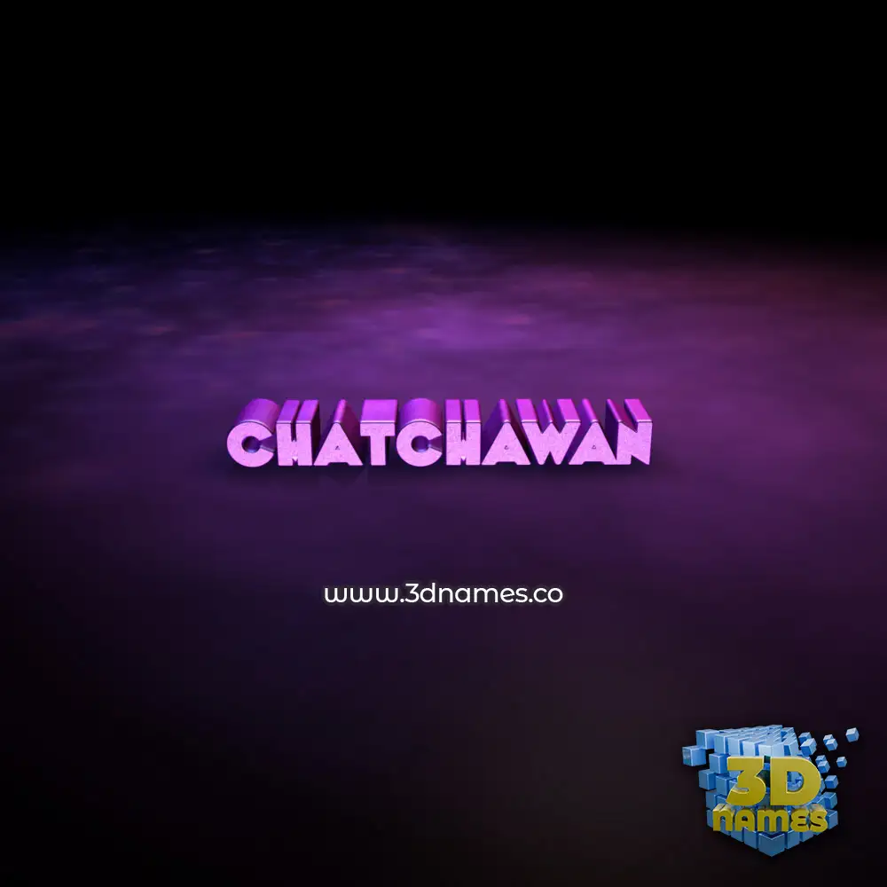 chatchawan in Big Purple style - 3D name wallpaper