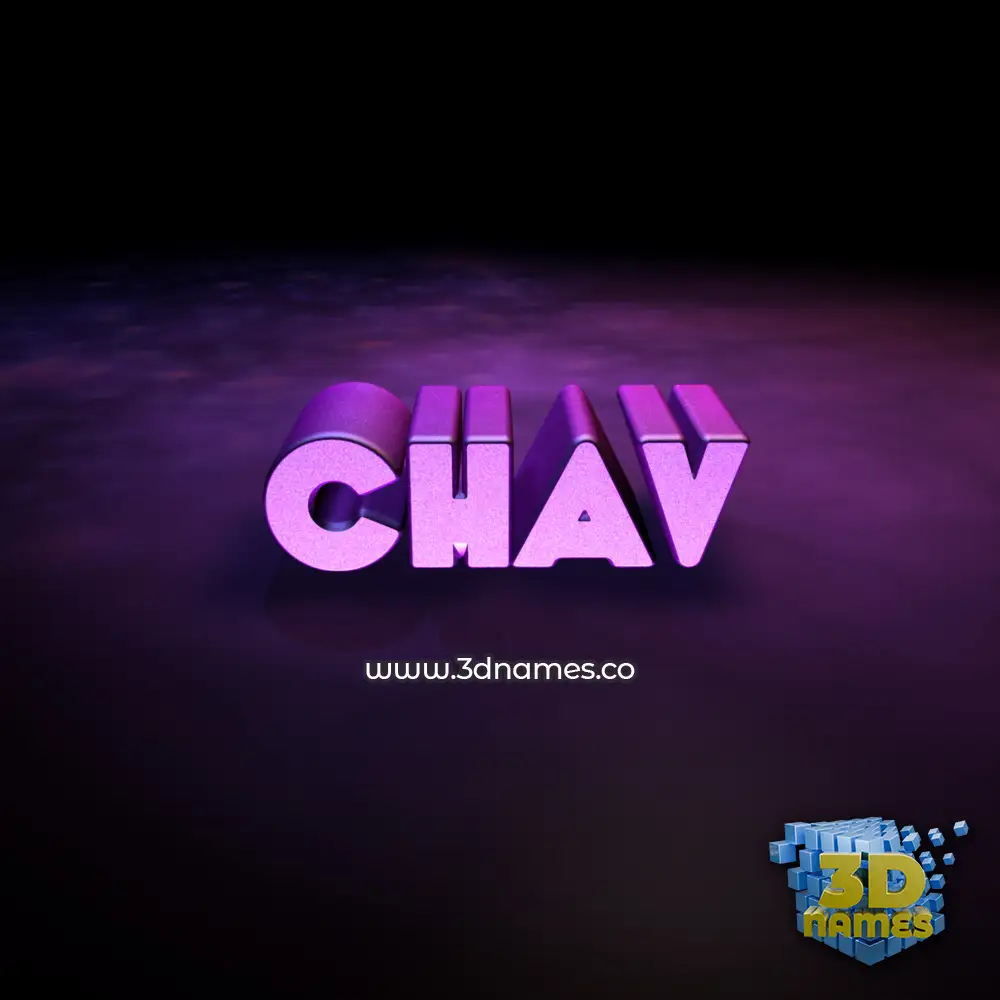 chav in Big Purple style - 3D name wallpaper