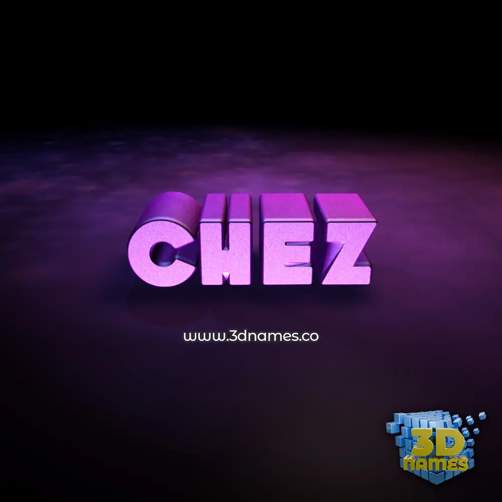 chez in Big Purple style - 3D name wallpaper