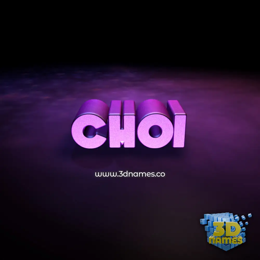 choi in Big Purple style - 3D name wallpaper