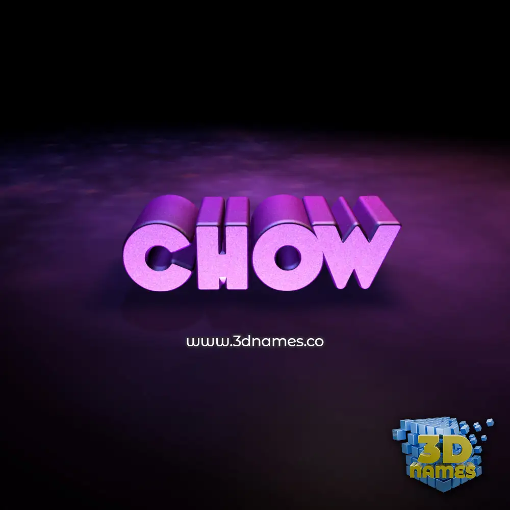 chow in Big Purple style - 3D name wallpaper