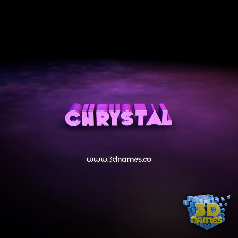 chrystal in Big Purple style - 3D name wallpaper